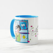 Je gevoelens maskeren_ mok (Voorkant links)