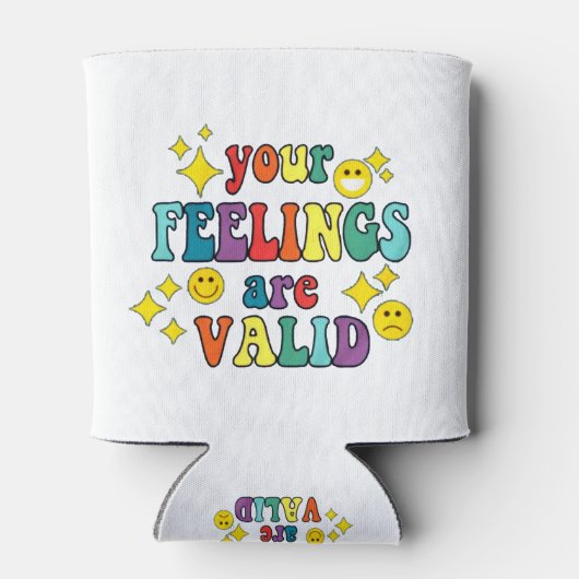 Je gevoelens zijn geldig blikjeskoeler (Achterkant)