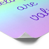 Je gevoelens zijn geldig Rainbow Poster (Hoek)