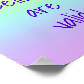 Je gevoelens zijn geldig Rainbow Poster (Hoek)