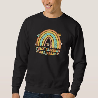 Je gevoelens zijn geldig Retro Regenboog Mentale G Trui