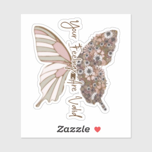 Je gevoelens zijn geldig sticker (Vel)