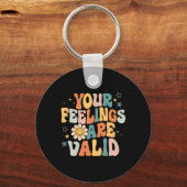 Je gevoelens zijn valide geestelijke gezondheidsza sleutelhanger (Voorkant)