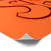 Je Geweldige wordt weergegeven - oranje Poster (Hoek)