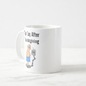 Je gewicht de dag na Thanksgiving Koffiemok (Voorkant links)