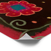 "Je gewoonten worden je citeert bloemige inspirati Poster (Hoek)