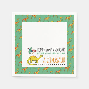 Je gezicht als een dinosaurus servet