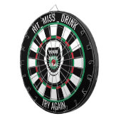Je Gezicht Hier Dartbord  Grappig Drank Dartbord (Voorkant Rechts)