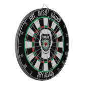 Je Gezicht Hier Dartbord  Grappig Drank Dartbord (Voorkant Links)