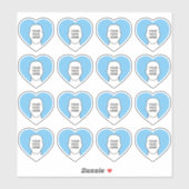 Je gezicht in de hartkleerset sticker (Vel)