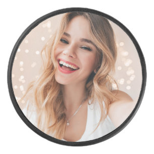 Je gezicht op een hockey puck