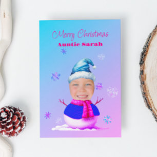 Je gezicht op een kerst Kaart