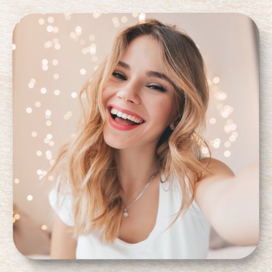 Je gezicht op een verjaardag bier onderzetter (Voorkant)