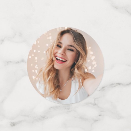 Je gezicht op een verjaardag confetti (Kleine voorkant)