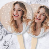 Je gezicht op een verjaardag gepersonaliseerd handwaaier