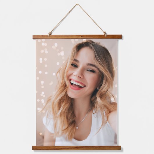 Je gezicht op een verjaardag gepersonaliseerd hangend wandkleed (Voorkant)