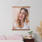Je gezicht op een verjaardag gepersonaliseerd hangend wandkleed (Slaapkamer)
