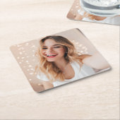 Je gezicht op een verjaardag kartonnen onderzetters (Schuin)