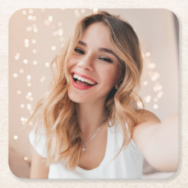 Je gezicht op een verjaardag kartonnen onderzetters