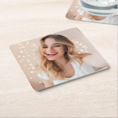 Je gezicht op een verjaardag kartonnen onderzetters (Schuin)