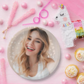 Je gezicht op een verjaardag papieren bordje (Feest)