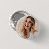 Je gezicht op een verjaardag ronde button 3,2 cm (Voorkant /achterkant)