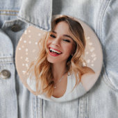 Je gezicht op een verjaardag ronde button 6,0 cm (In situ)