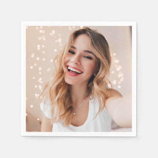 Je gezicht op een verjaardag servet (Voorkant)