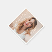 Je gezicht op een verjaardag servet (Hoek)