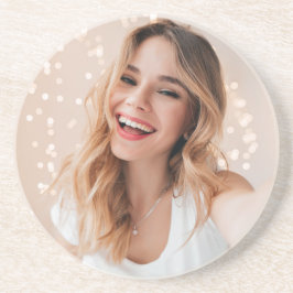 Je gezicht op een verjaardag zandsteen onderzetter