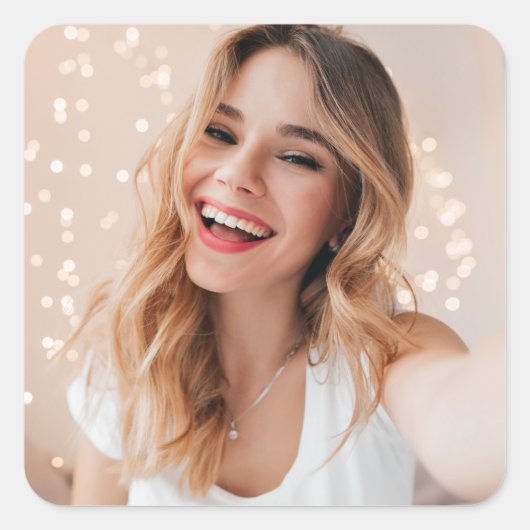 Je gezicht op een verjaardagscadeau labels (Voorkant)