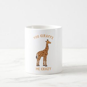 Je Giraffe me gek Funny Zoo Safari Animal Pun Koffiemok