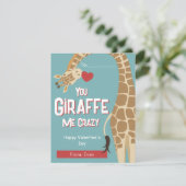 Je Giraffe me gekke Kinder Valentijn 'Day Kaart (Staand voorkant)