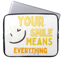 Je glimlach betekent alles  Positieve Quote Laptop