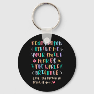 Je glimlach maakt de wereld helderder Sticker Sleutelhanger