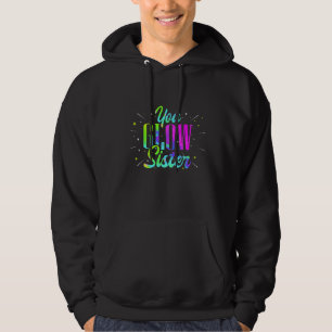 Je gloedzuster Retro Neon Fluorescent Party Draag Hoodie
