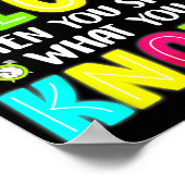 Je gloeit Funny Test Testing Day Teacher Kinder Poster (Hoek)