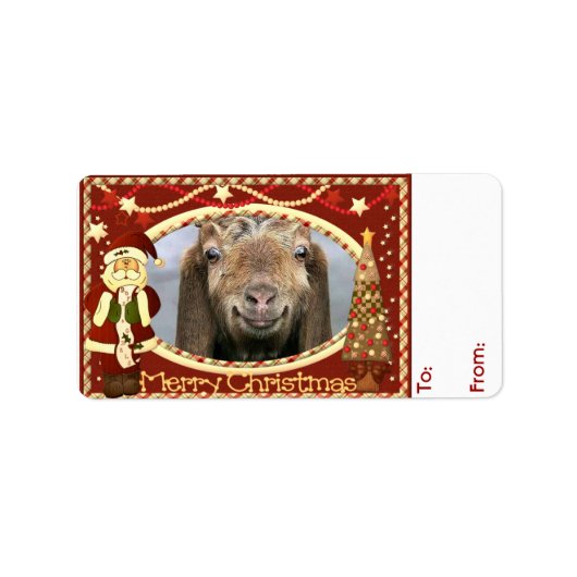 JE GOAT FOTO Git kerstcadeau-Label Etiket (Voorkant)