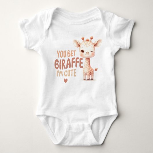 Je gokt Giraffe ik ben Schattige Baby T-shirt (Voorkant)