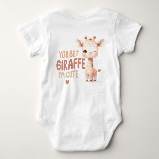 Je gokt Giraffe ik ben Schattige Baby T-shirt (Achterkant)