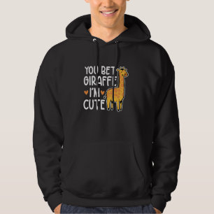 Je gokt Giraffe ik ben schattige dierlijke Giraffe Hoodie