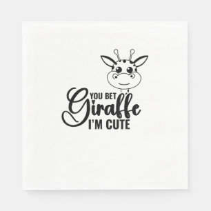 Je gokt Giraffe ik ben Schattige, grappig Baby, ba Servet