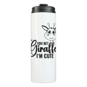 Je gokt Giraffe ik ben Schattige, grappig Baby, ba Thermosbeker