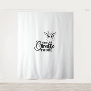 Je gokt Giraffe ik ben Schattige, grappig Baby, ba Wandkleed