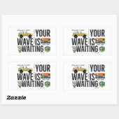 Je golf wacht. rechthoekige sticker (Vel)