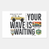 Je golf wacht. rechthoekige sticker (Voorkant)