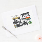 Je golf wacht. rechthoekige sticker