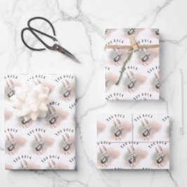 Je gooit Bunny Guitar Wrapping Paper Sheets