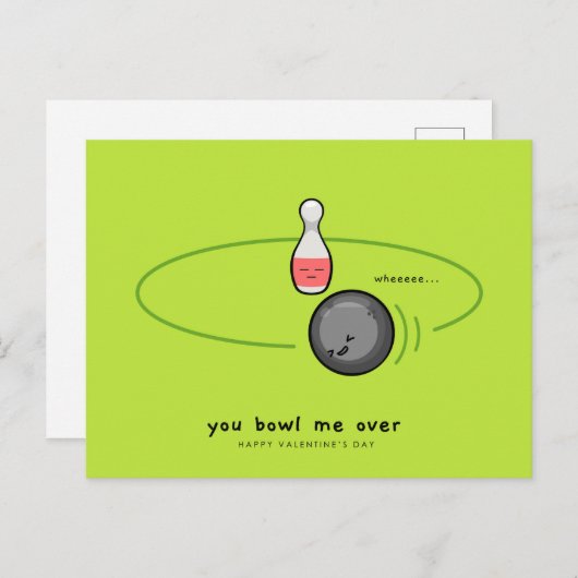 Je gooit me over Happy Valentines Day | Liefde Feestdagenkaart (Voorkant / Achterkant)