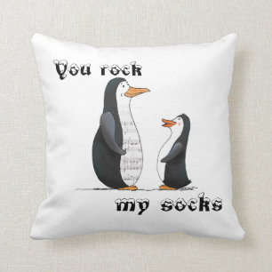Je goot mijn Socks Penguin Pillow Kussen